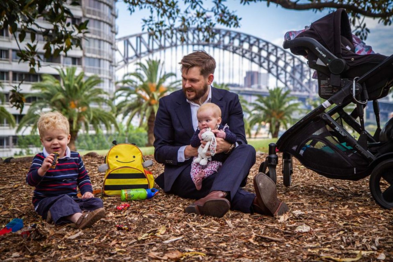 Blake Woodward said being a stay-at-home dad was "life-changing". (ABC News: Chris Taylor)