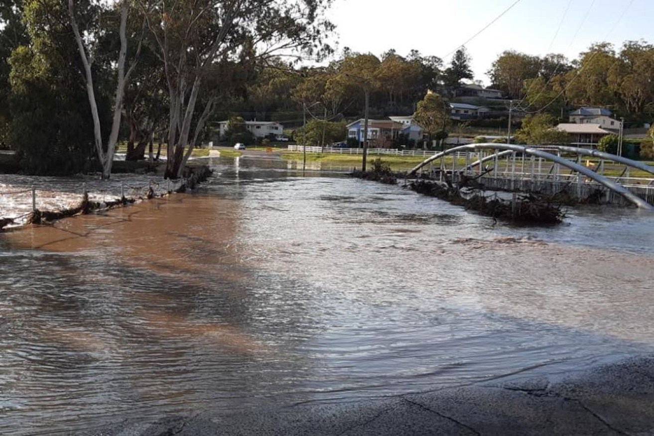 Locals say they're thrilled with rain at Warwick, which has increased the town's water supply. (Photo: Facebook: Dani Fray)