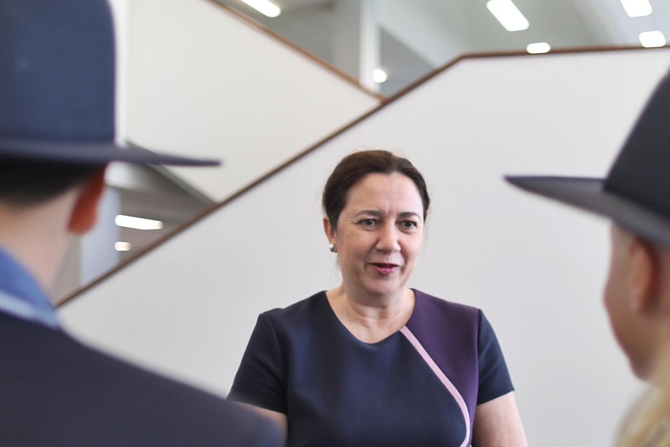 Premier Annastacia Palaszczuk at Foxwell State Secondary College recently. Source: Facebook
