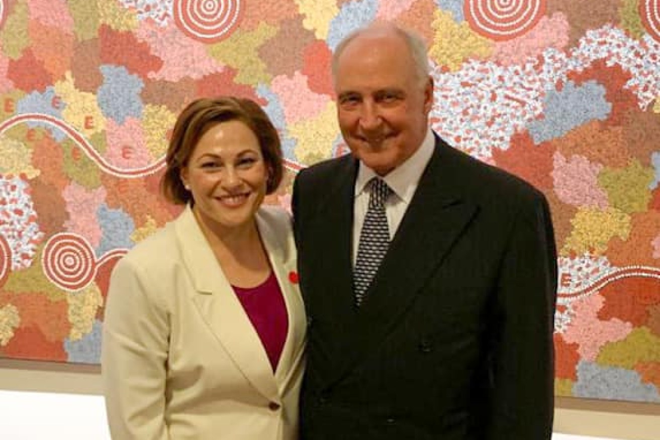 Queensland Deputy Premier Jackie Trad with former prime minister Paul Keating, who understood leadership tensions all too well. (Photo: Facebook, Jackie Trad.)