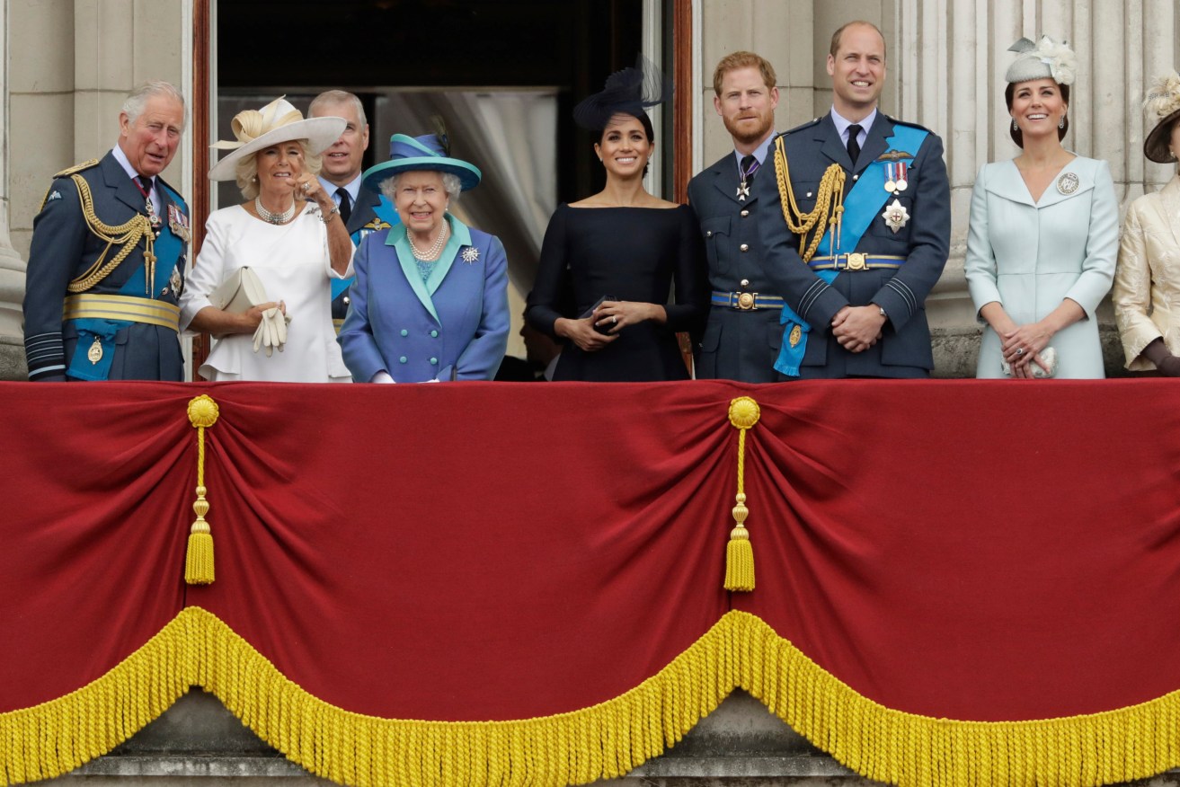 Harry and Meghan (centre) will make their final appearance as royals at a Commonwealth Day service. (Photo: AP PHOTO)