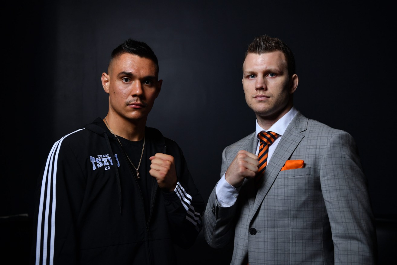 Townsville will host boxers Tim Tszyu (left) and Jeff Horn for their super welterweight bout. (Joel Carrett/AAP PHOTOS)