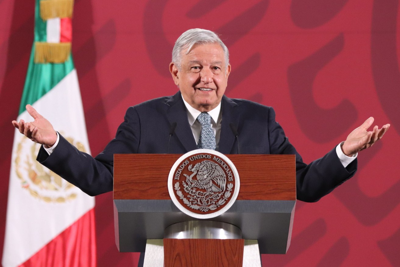 Mexican President Andres Manuel Lopez Obrador is adopting a 'minimalist approach' to dealing with the cornoavirus pandemic.  (Photo: EPA/José Pazos)