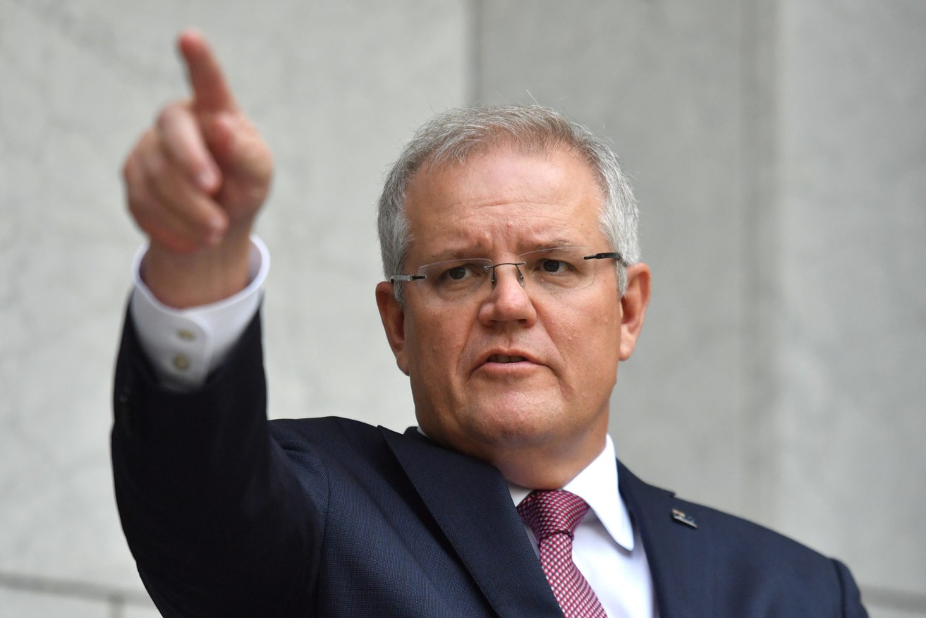 Prime Minister Scott Morrison has urged Australians to remain positive through the current lockdowns (Photo: AAP Image/Mick Tsikas) 