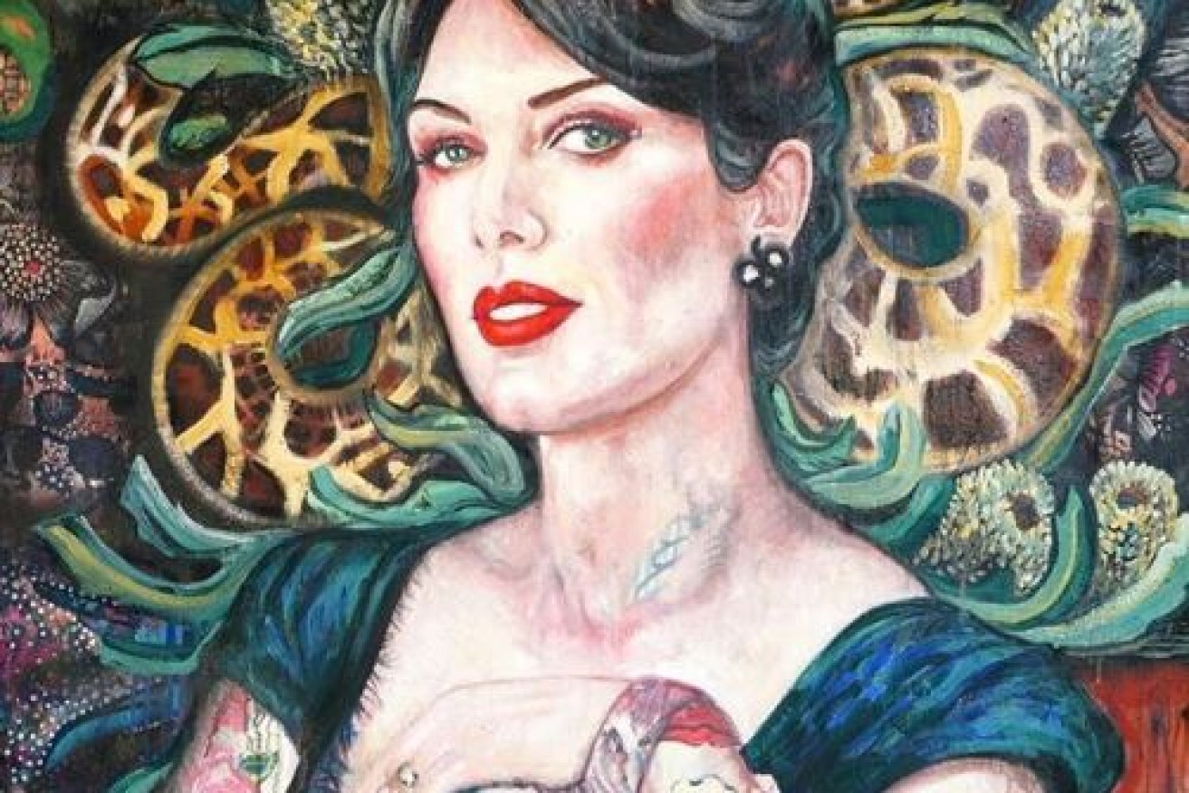 Brisbane artist Sarah Hickey's portrait of Tara Moss will feature in this year's Percival Portrait Prize.