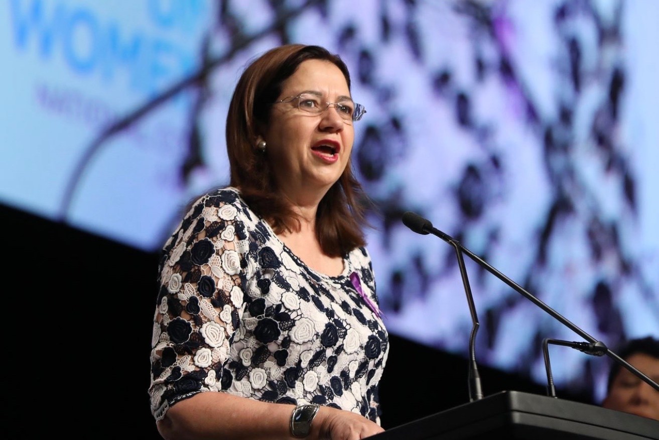 Queensland Premier Annastacia Palaszczuk addressing the UN International Women's Day  Breakfast in Brisbane.