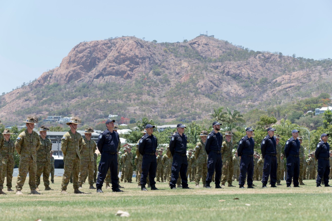 In Townsville, police and the army have worked together to protect the community, including during the 2019 floods. Source: ADF