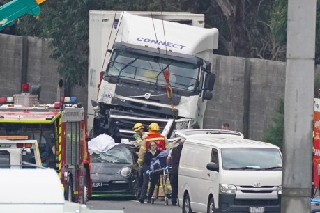 Four police officers die in Melbourne freeway horror, man who fled arrested