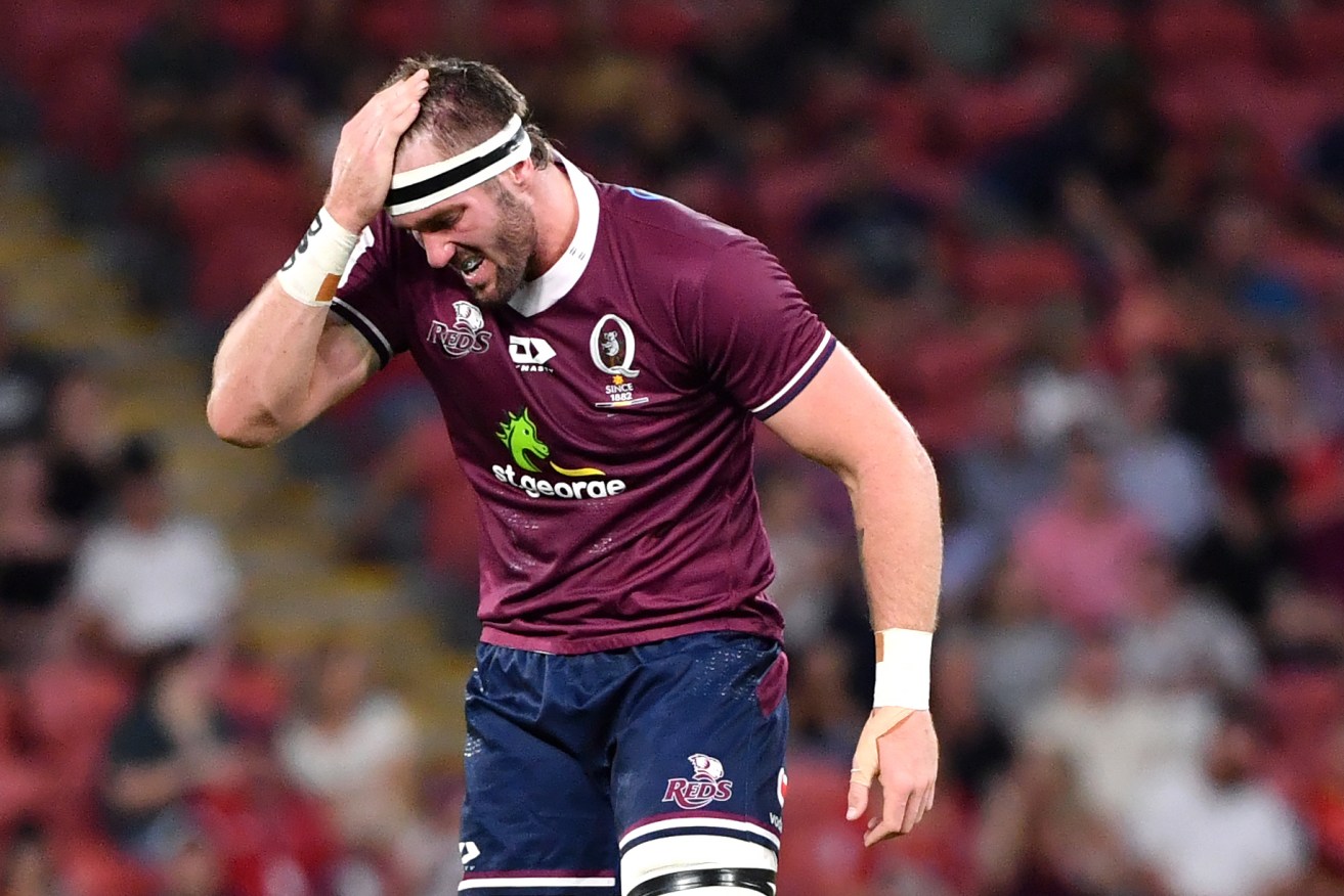 Izack Rodda of the Reds is one of three players to terminate their Rugby Australia contract over a pay dispute. (Photo: AAP Image/Darren England) 