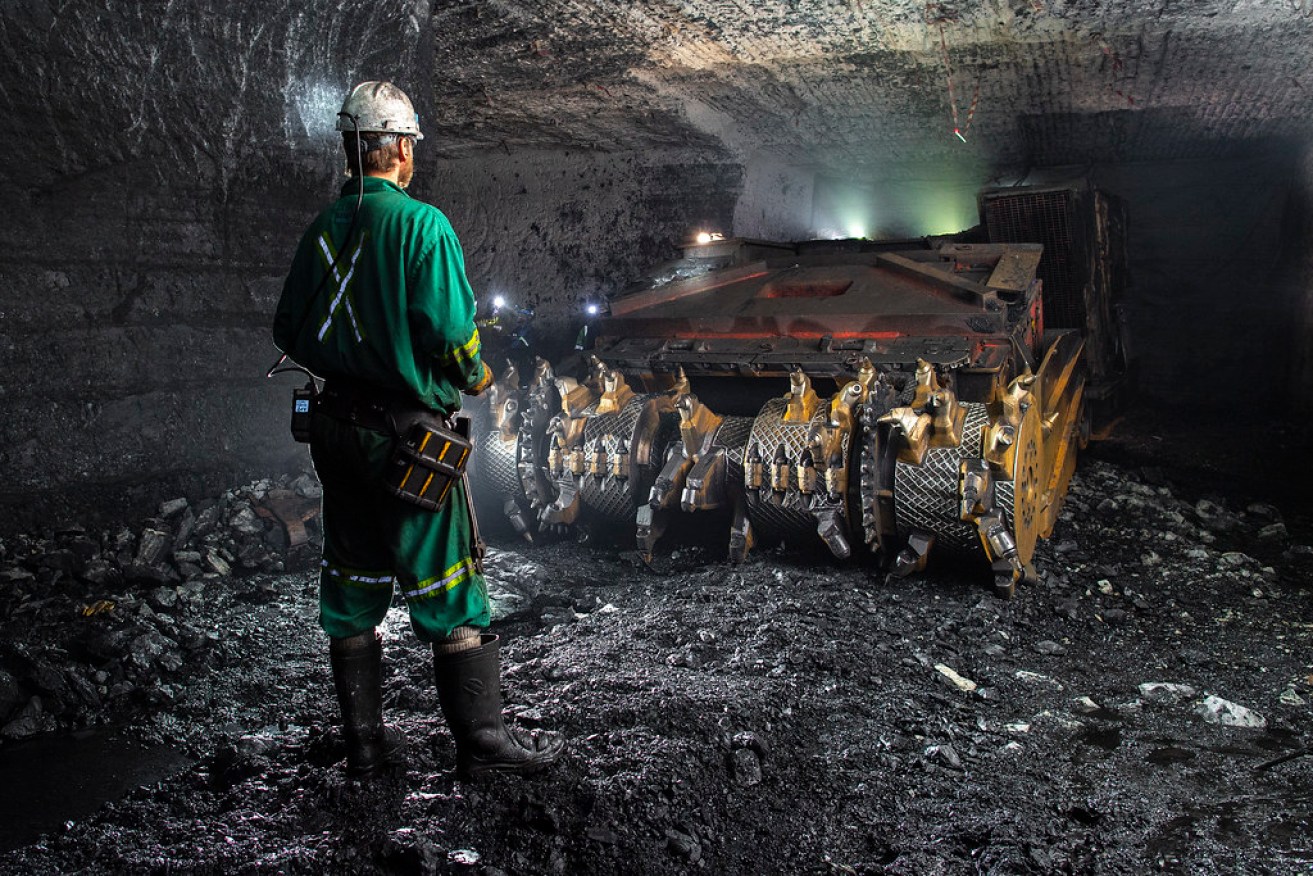 A long wall mine owned by Anglo American, which plans to break up its worlwide operations (AAP image)