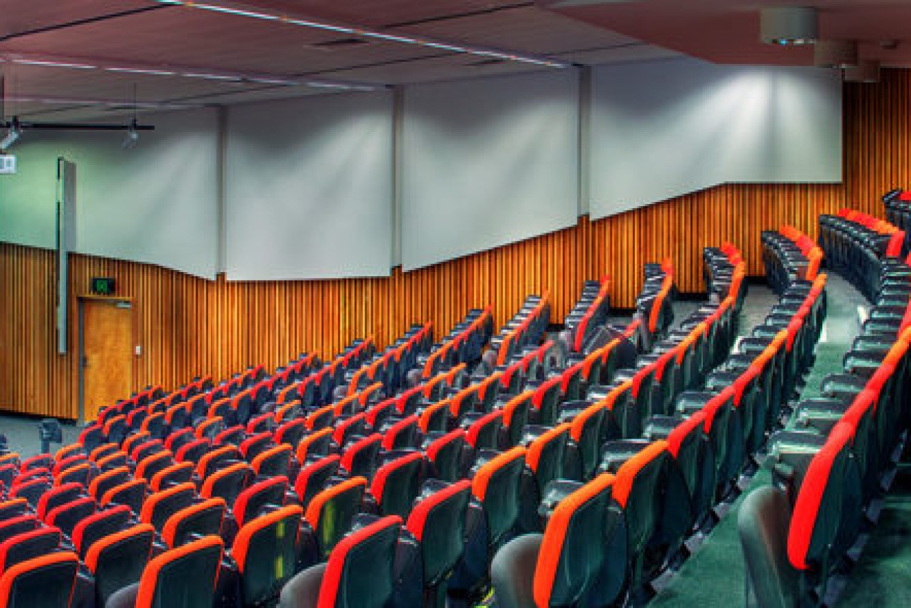 University lecture theatres remain empty. Source: University of Queensland