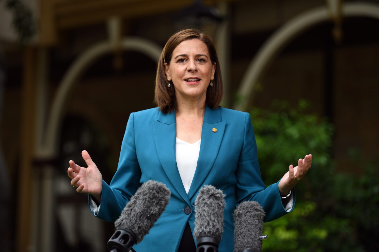 Premier Annastacia Palaszczuk may be the only winner that emerges from the LNP's infighting over Deb Frecklington's leadership. (Photo: AAP Image/Dan Peled) 