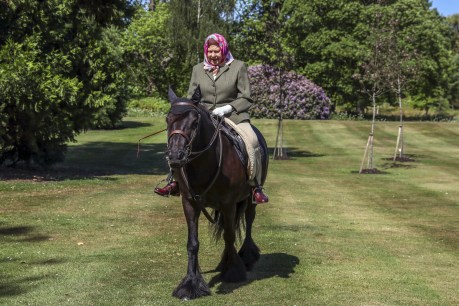 Queen saddles up for first public appearance since lockdown