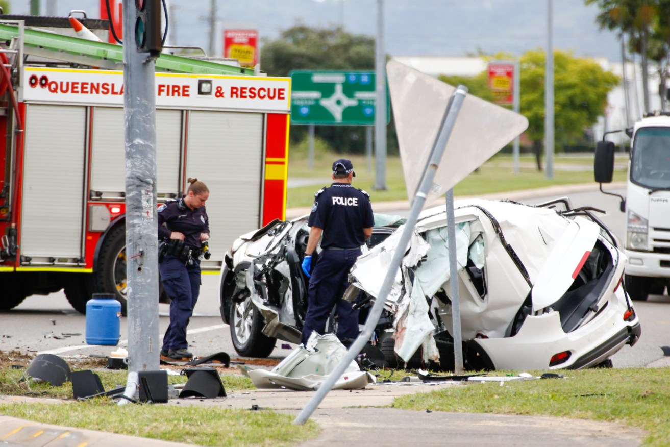 Four teenagers died in a car crash in Townsville in June. (Photo: AAP Image/Michael Chambers)