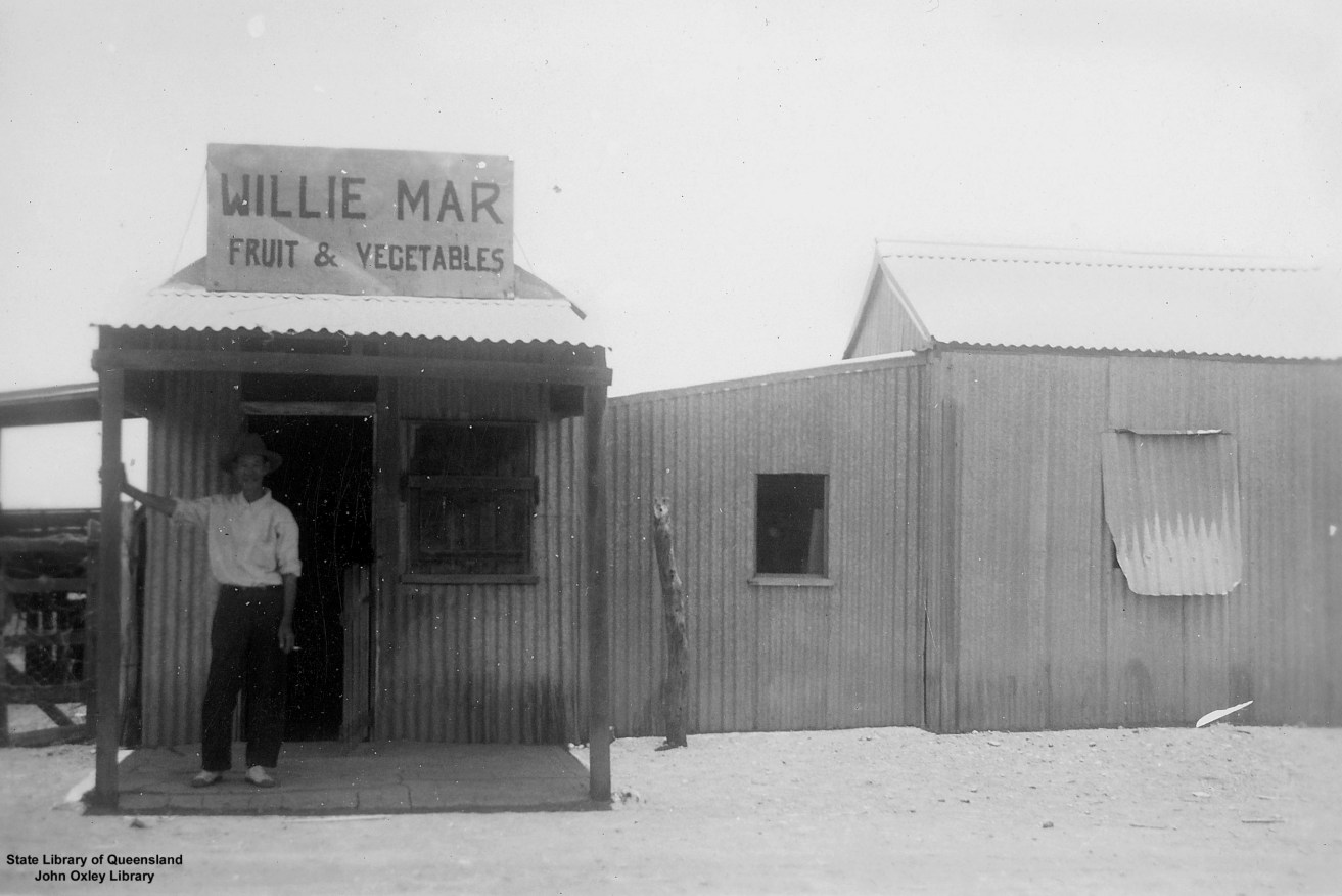 Willie Mar Snr in Winton in 1947, shortly before his son joined him. (Photo: Source: State Library of Queensland)