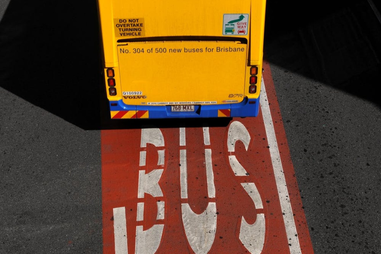 Bus lanes enable much more efficient use of scarce road space than is possible with individual car use. (Dave Hunt/AAP)