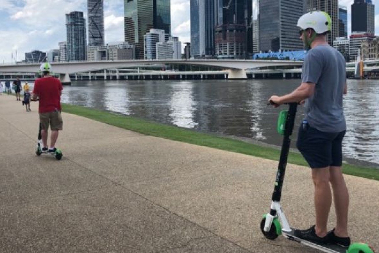 Lime scooters is back on the streets of Brisbane today. (Photo: ABC)