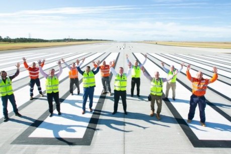 Decades in the making, now rubber hits the road as new runway welcomes first flight