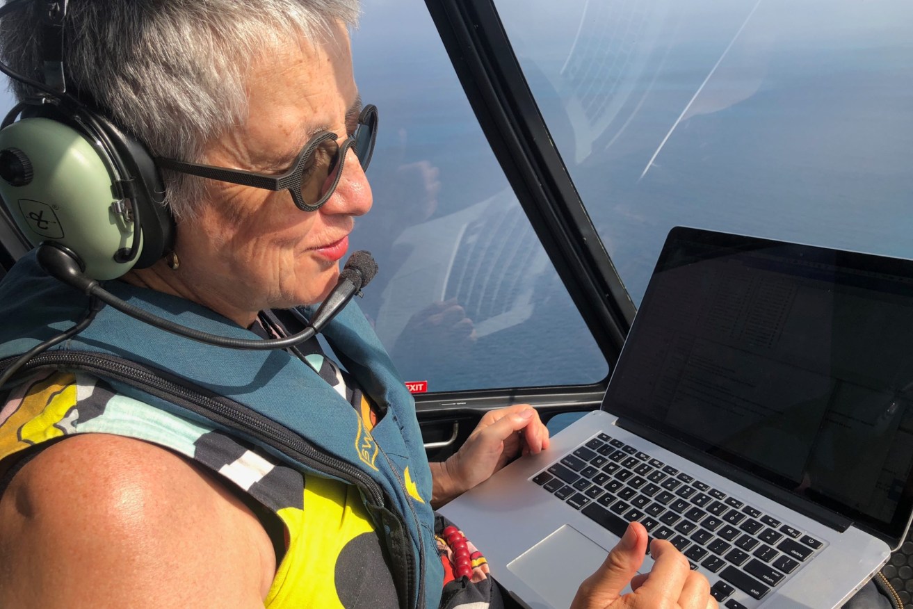 Professor Ruth Stewart delivers clinics via helicopter from her home at Thursday Island to Mer Island in the Torres Strait.