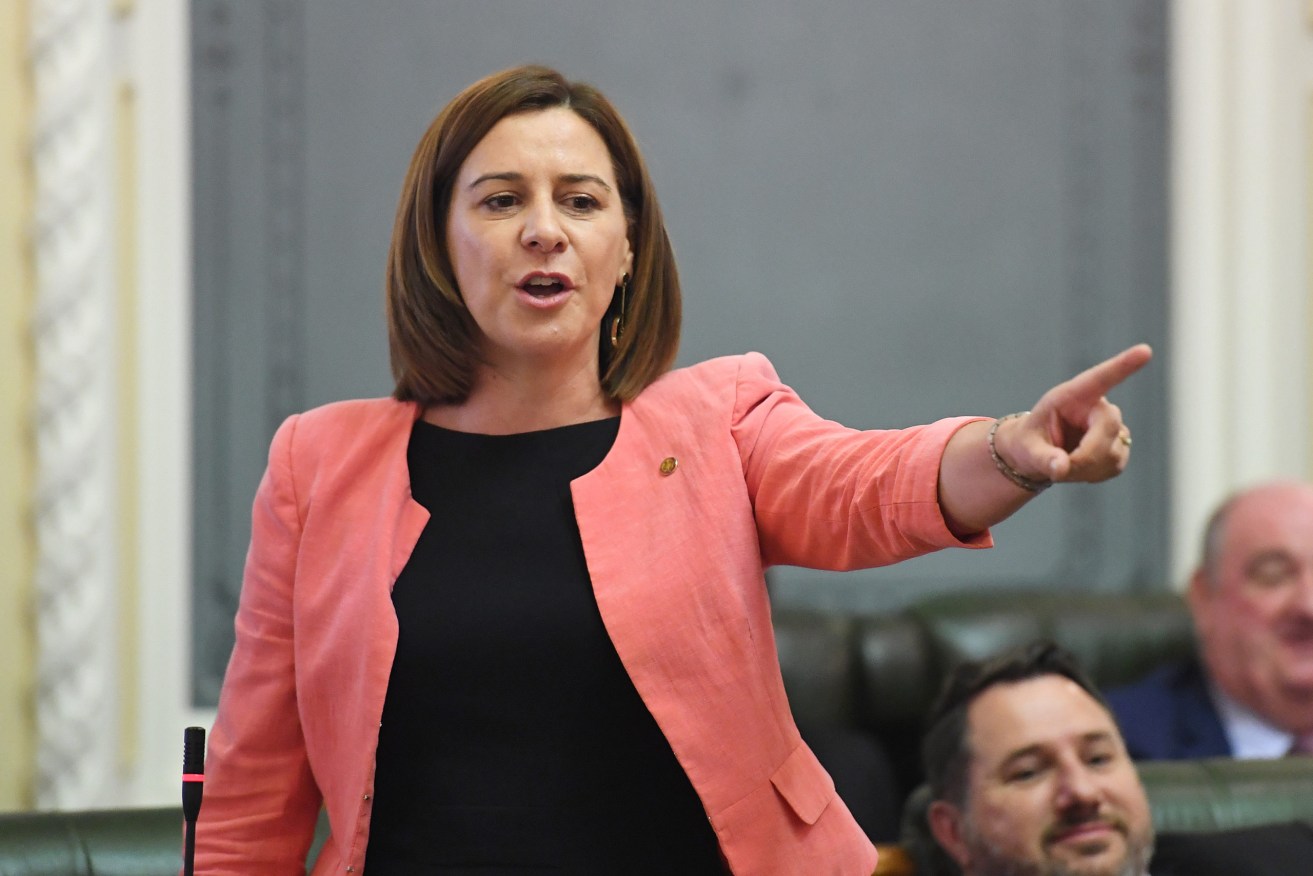 Queensland Opposition Leader Deb Frecklington says Queensland is being driven into a deep well of debt, with no plan to get out. (AAP Image/Dan Peled) 