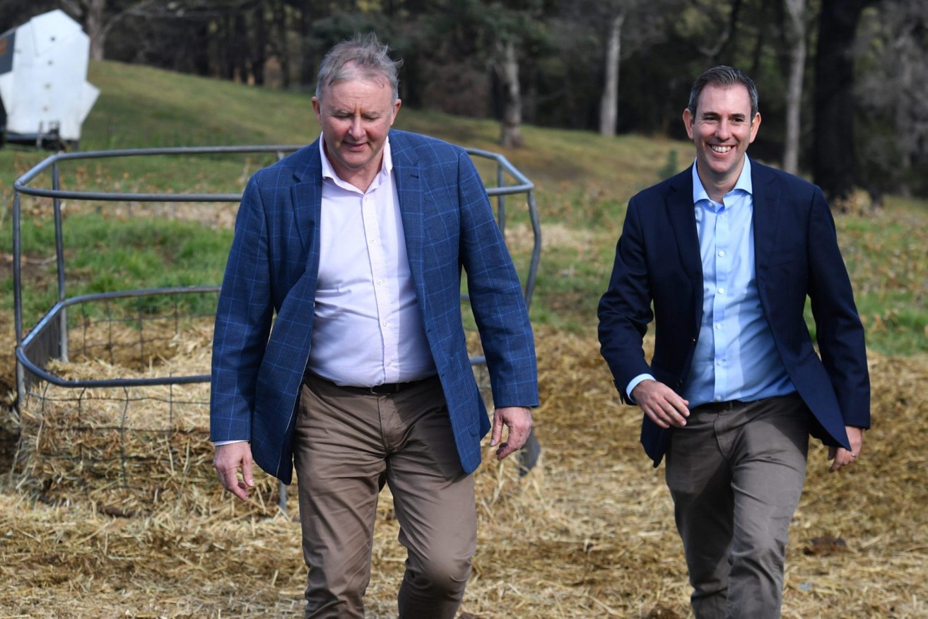 Treasurer Jim Chalmers and Prime Minister Anthony Albanese say natural disasters will become constant, cumulative. (Photo: AAP Image/Mick Tsikas) 