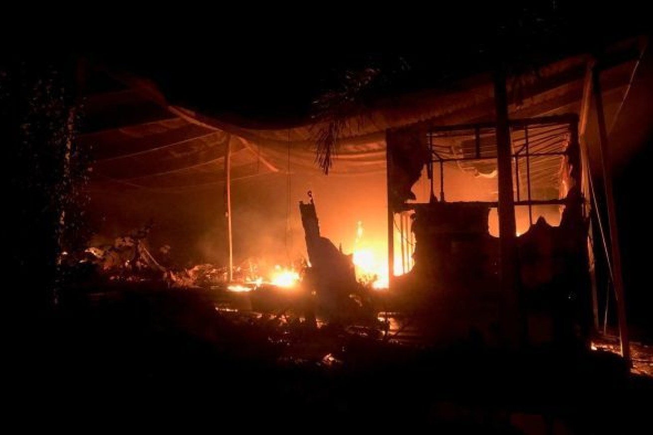 The scene of a fire in Dimbulah, west of Cairns, after a bank of lithium-ion batteries failed and ignited. Photo: ABC