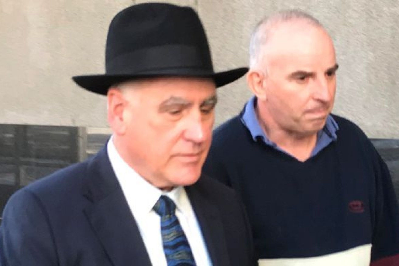 Paul Montgomery (right) appeared briefly in the Brisbane Magistrates Court on one count of fraud. Photo: ABC
