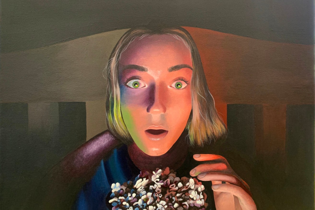 Fifteen-year-old Christine Rowell's self-portrait 'Disconcerted by the Unknown', which has been submitted in the Under-18 category.  Finalists will be announced on September 20.  