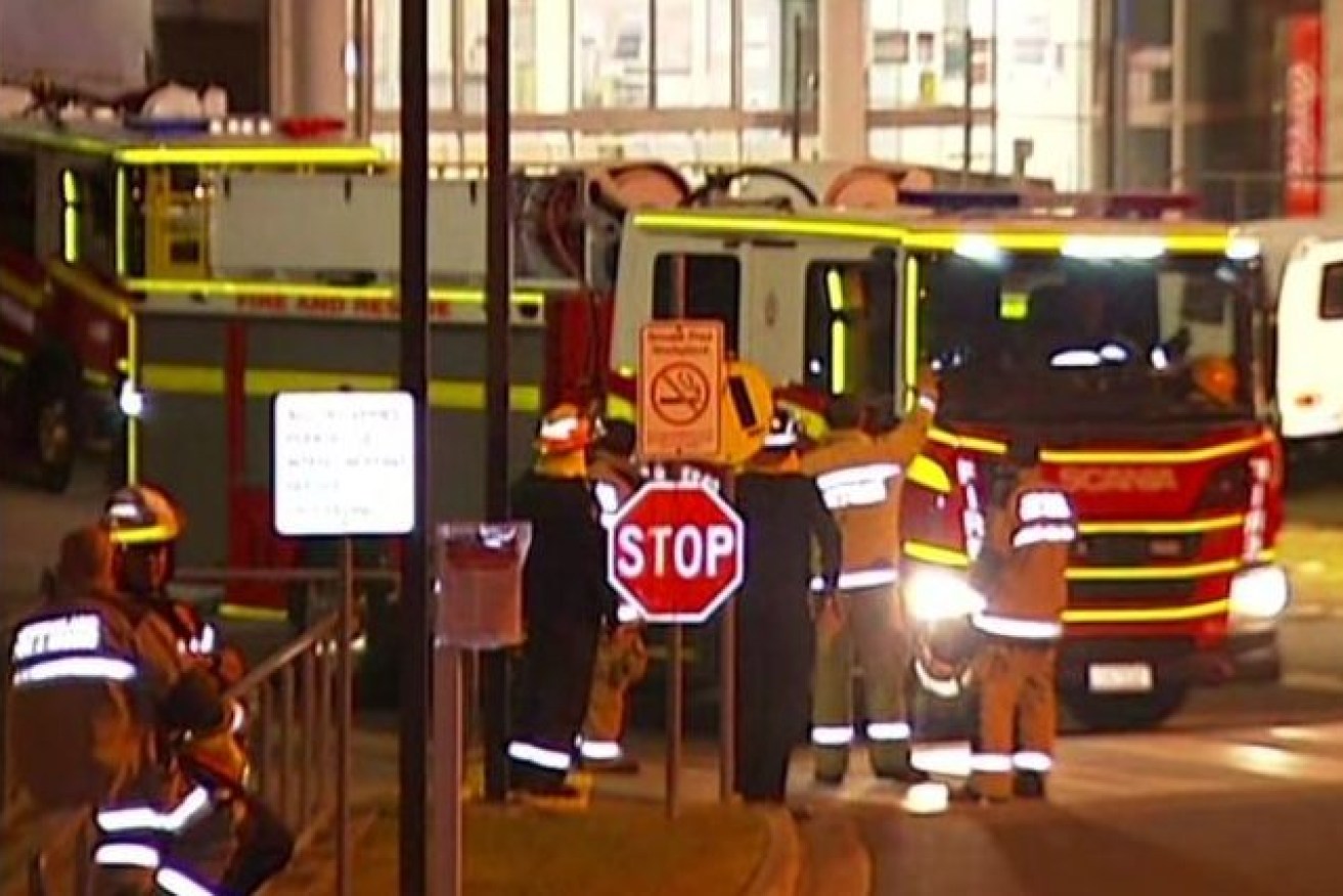 Fire crews at the Arthur Gorrie Correctional Centre where numerous blazes have been lit by inmates over the past 24 hours (Photo: ABC).
