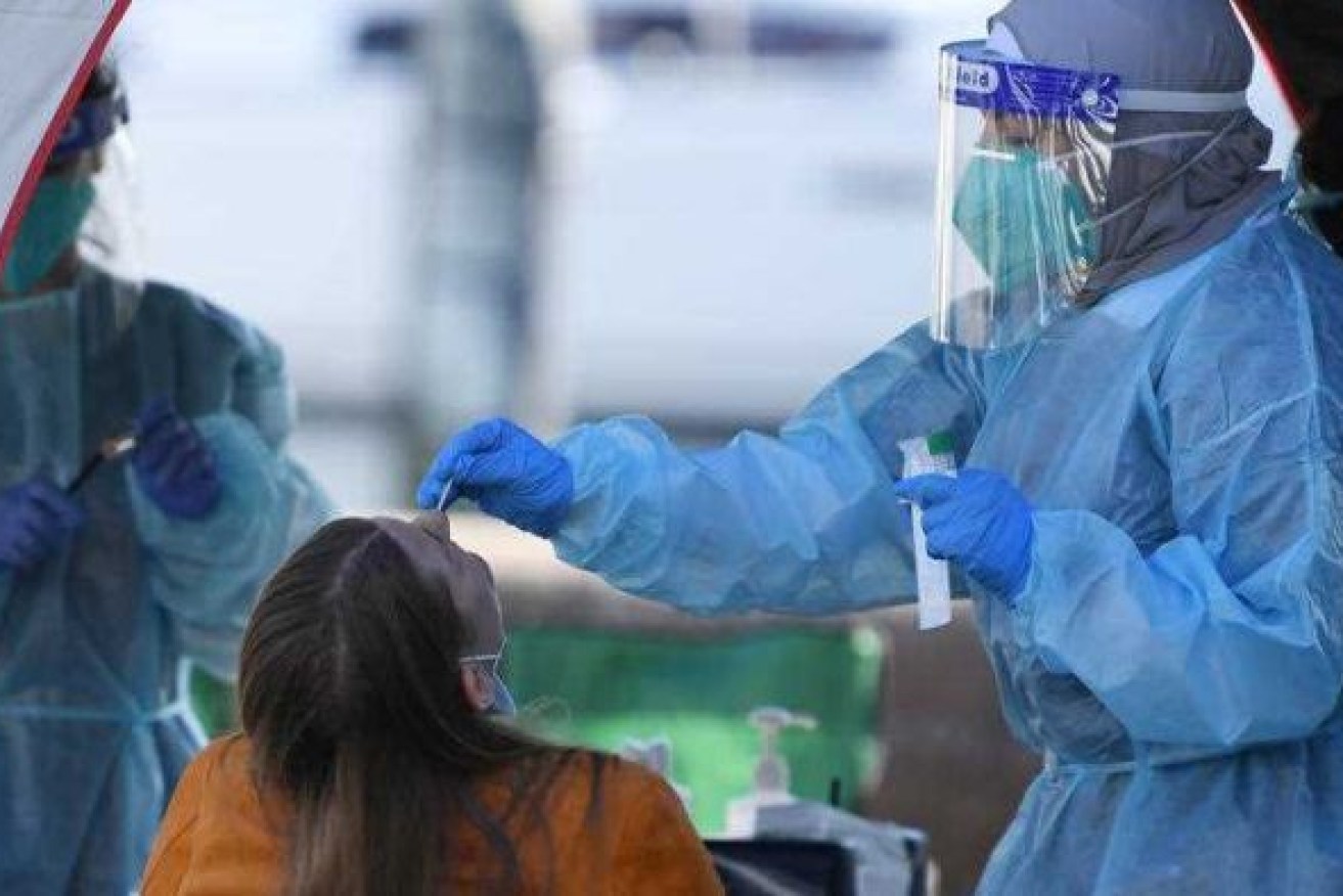 Thousands in Adelaide have lined up for precautionary virus tests. (Photo: ABC)