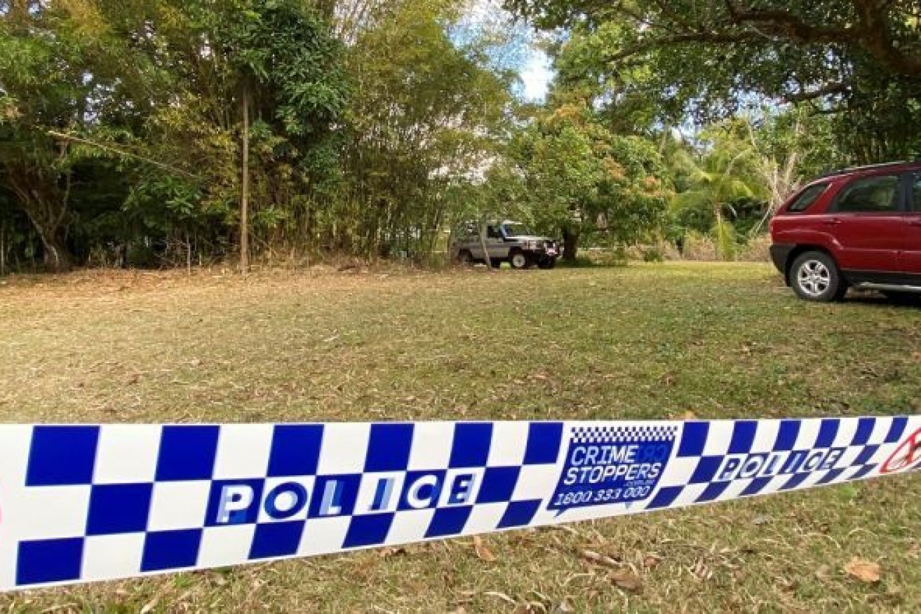 Police set up a crime scene in Rossville on Friday. Photo: ABC