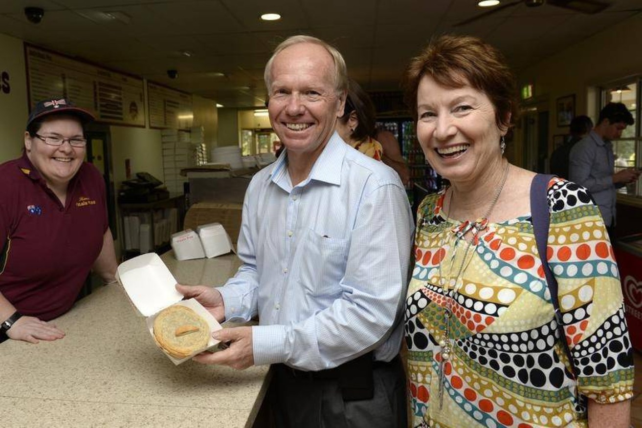 Ex-minister Margaret Keech with former premier Peter Beattie (Photo: ABC image).