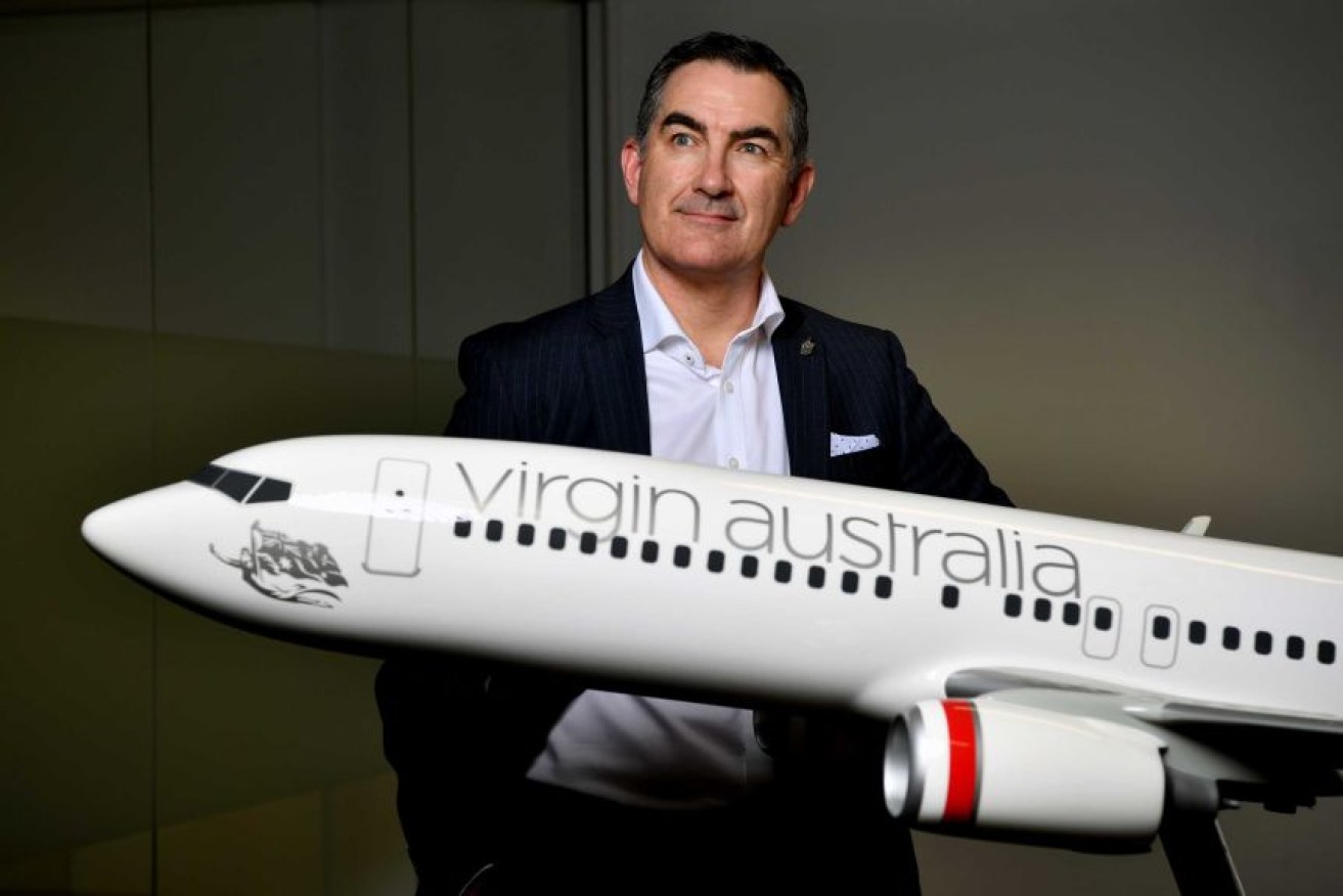 Paul Scurrah says his time as Virgin CEO came during "the most challenging time in aviation history".(AAP: Joel Carrett)