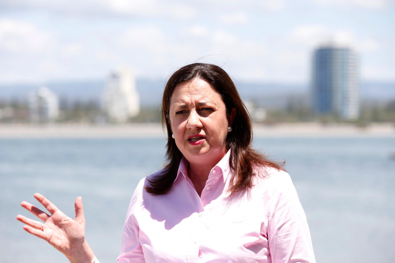 Queensland Premier Annastacia Palaszczuk on the Gold Coast. (AAP Image/Regi Varghese) 