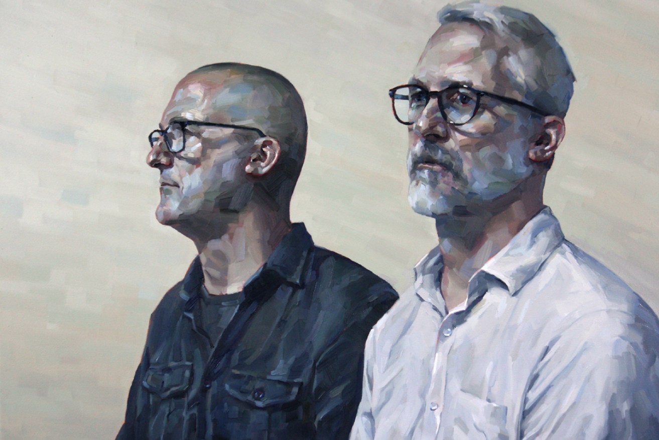 Keith Burt's Brisbane Lord Mayor's Prize-winning portrait Urban Artists, which depicts Matthew and Daniel Tobin of Urban Art Projects.