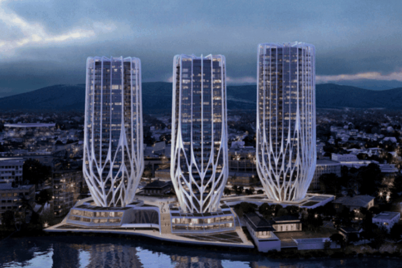 The champagne flute designed development Sunland proposed for the ABC site at Toowong.