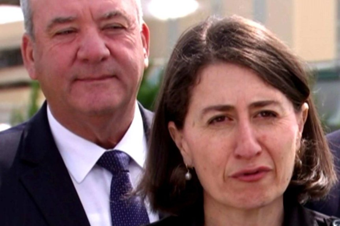 Former NSW Premier Gladys Berejiklian with her then-boyfriend Daryl Maguire. (AAP file image).