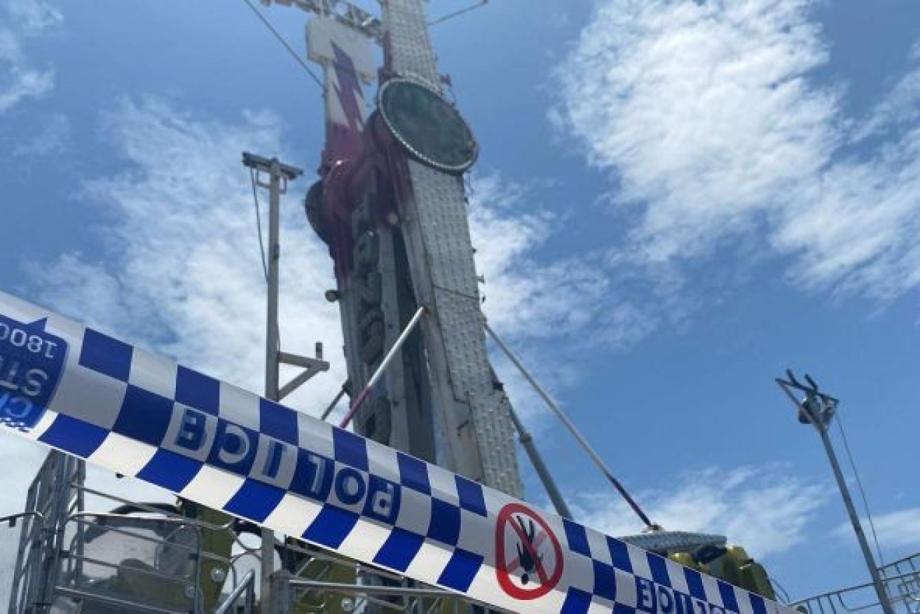 Showfest says onlookers were 'stressed' after seeing the woman fall off The Hangover ride. (Photo: ABC)