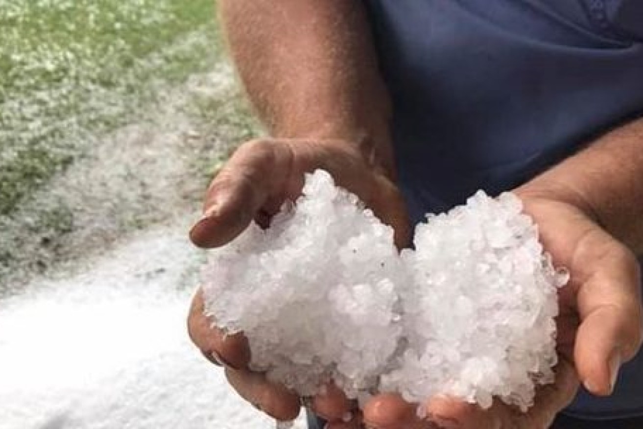 Researchers say big hailstorms are becoming more common in our big cities, which are contributing to the problem. (Photo: 7 News) 