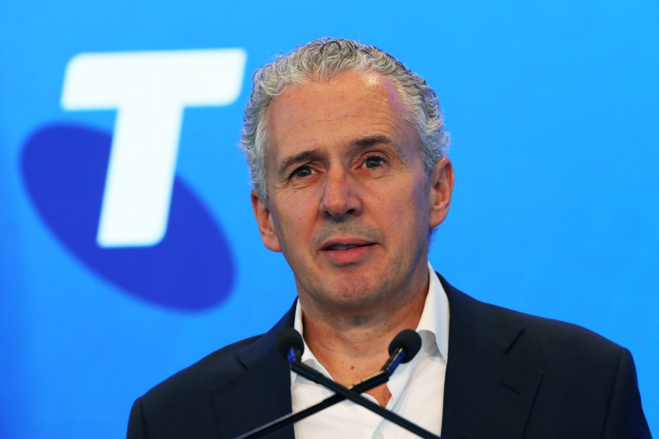 Telstra CEO Andrew Penn says the deal with Microsoft is "of a scale not seen before in Australia".(Photo: AAP Image/David Crosling)