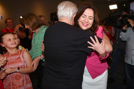 Hugs, smiles then straight back to business for our third-term Premier