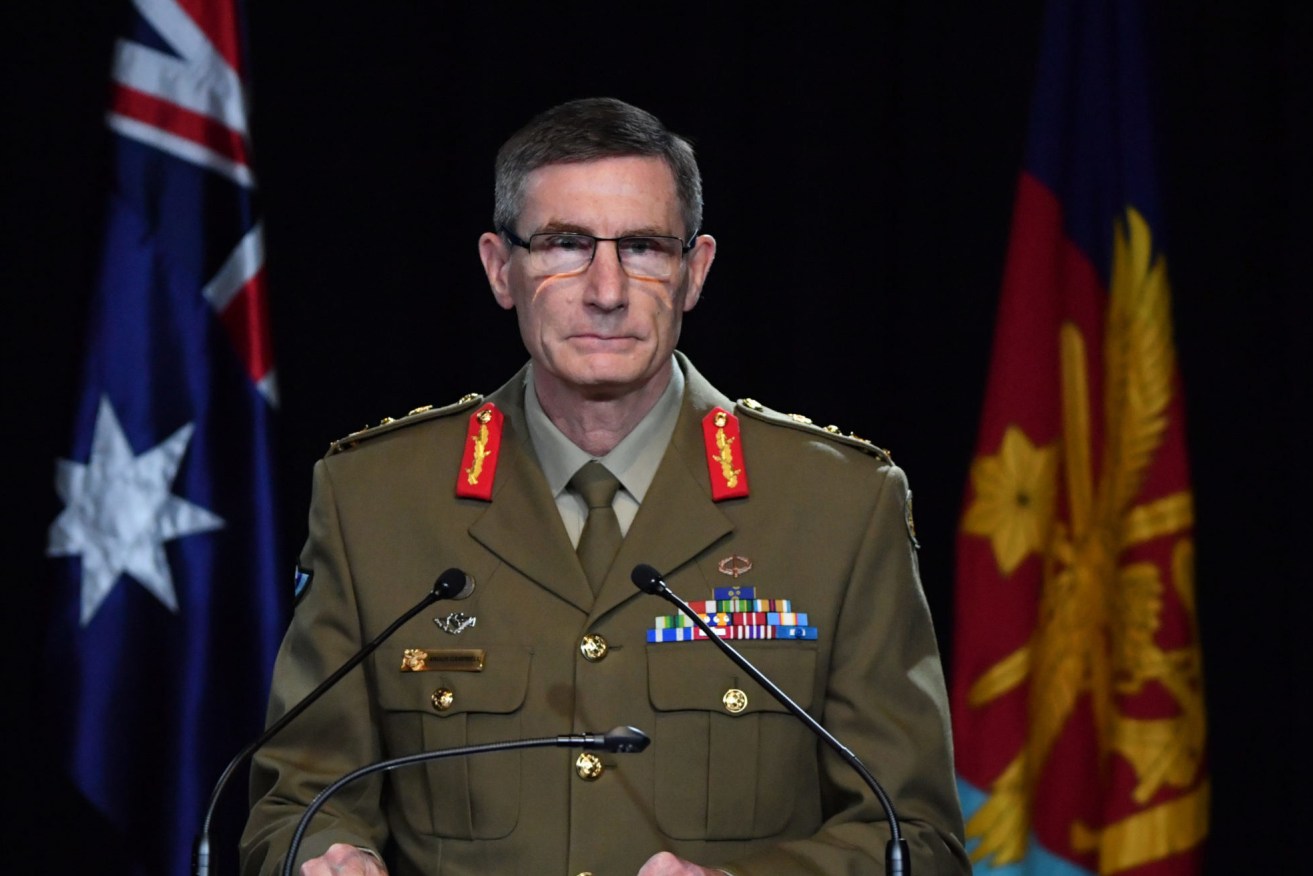 Chief of the Australian Defence Force (ADF) General Angus Campbell delivers the findings from the Inspector-General of the Australian Defence Force Afghanistan Inquiry, in Canberra. (Photo: AAP Image/Mick Tsikas) 