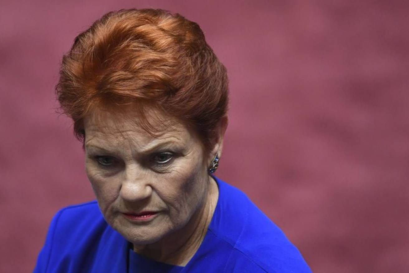 Pauline Hanson's has lost a $250,000 defamation case for claiming a former colleague had sexually assaulted a staff member. (Photo: AAP)
