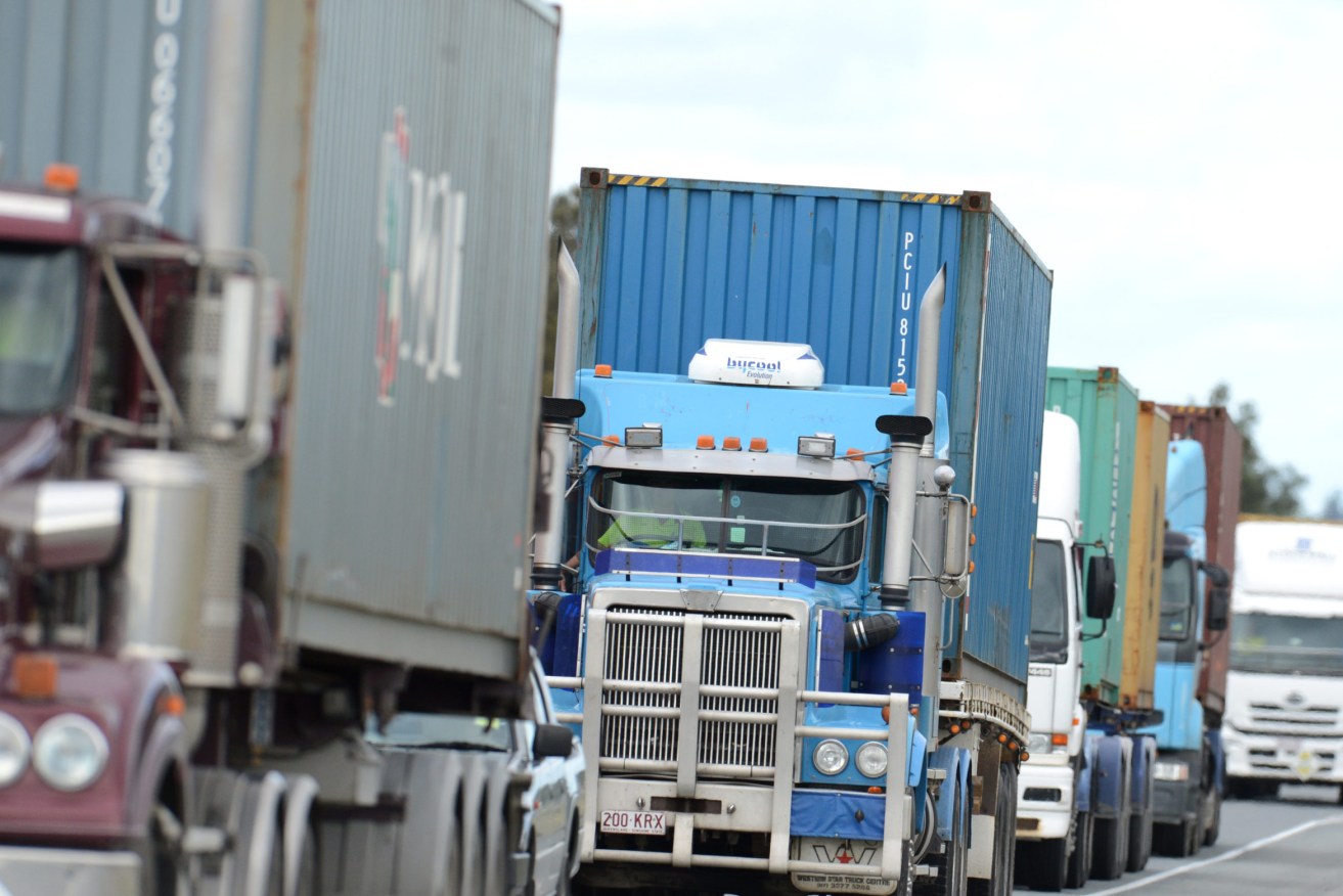 New technology is being used to make heavy transport safer. (Photo: AAP Image/Dan Peled) 