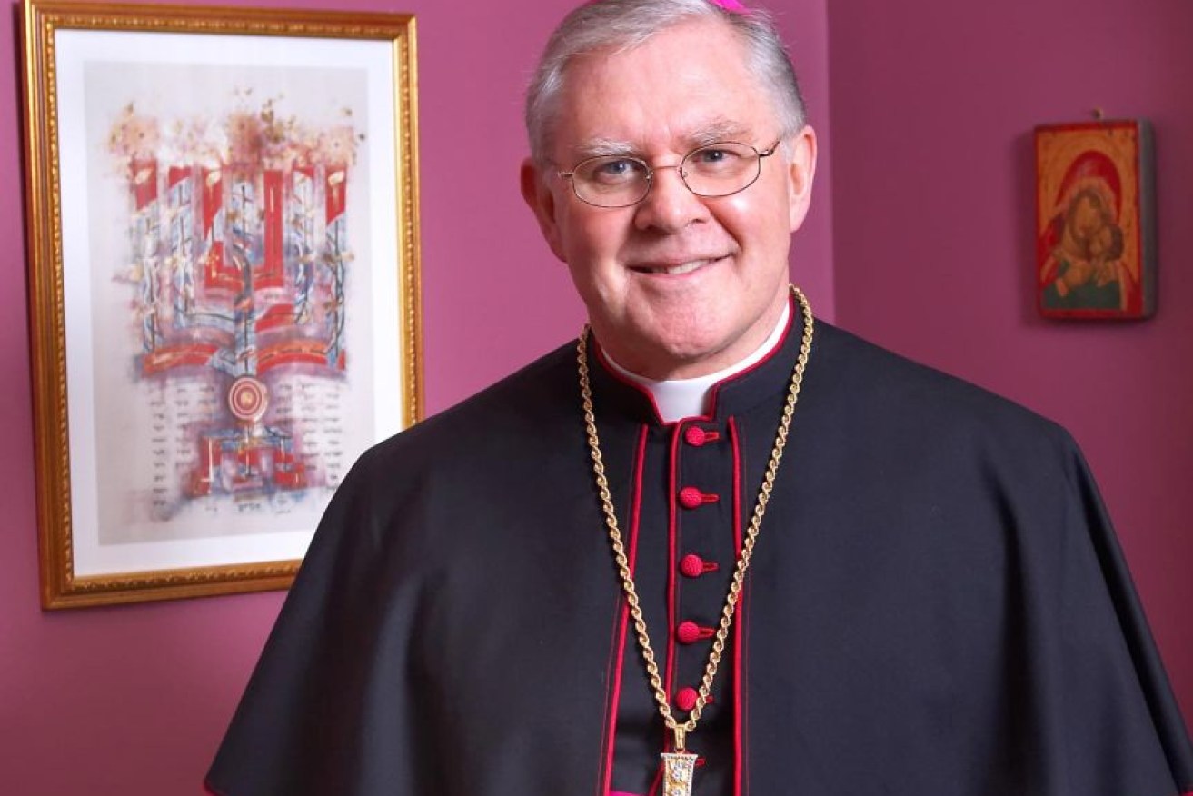 Catholic Archbishop Mark Coleridge says he's become adept at Zoom meetings through the pandemic (Pic, ABC)