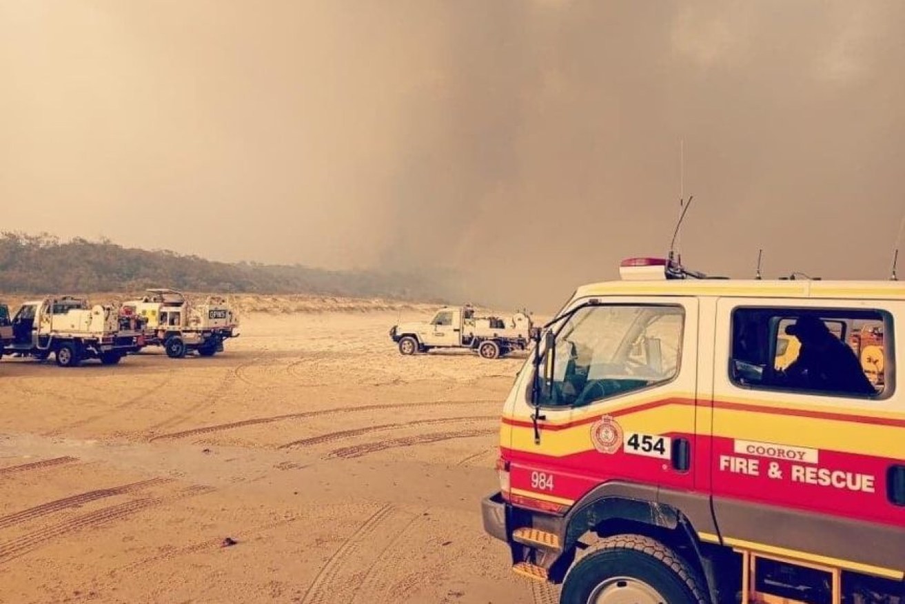Help is expected to arrive from New South Wales today to help battle the major blaze.(Queensland Fire And Emergency Services)