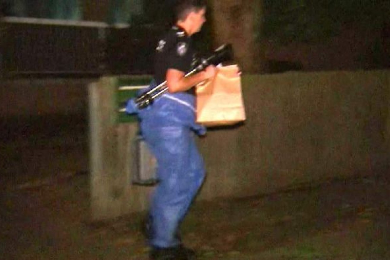 Forensic police collected evidence from the Northgate home overnight. (Photo: ABC)