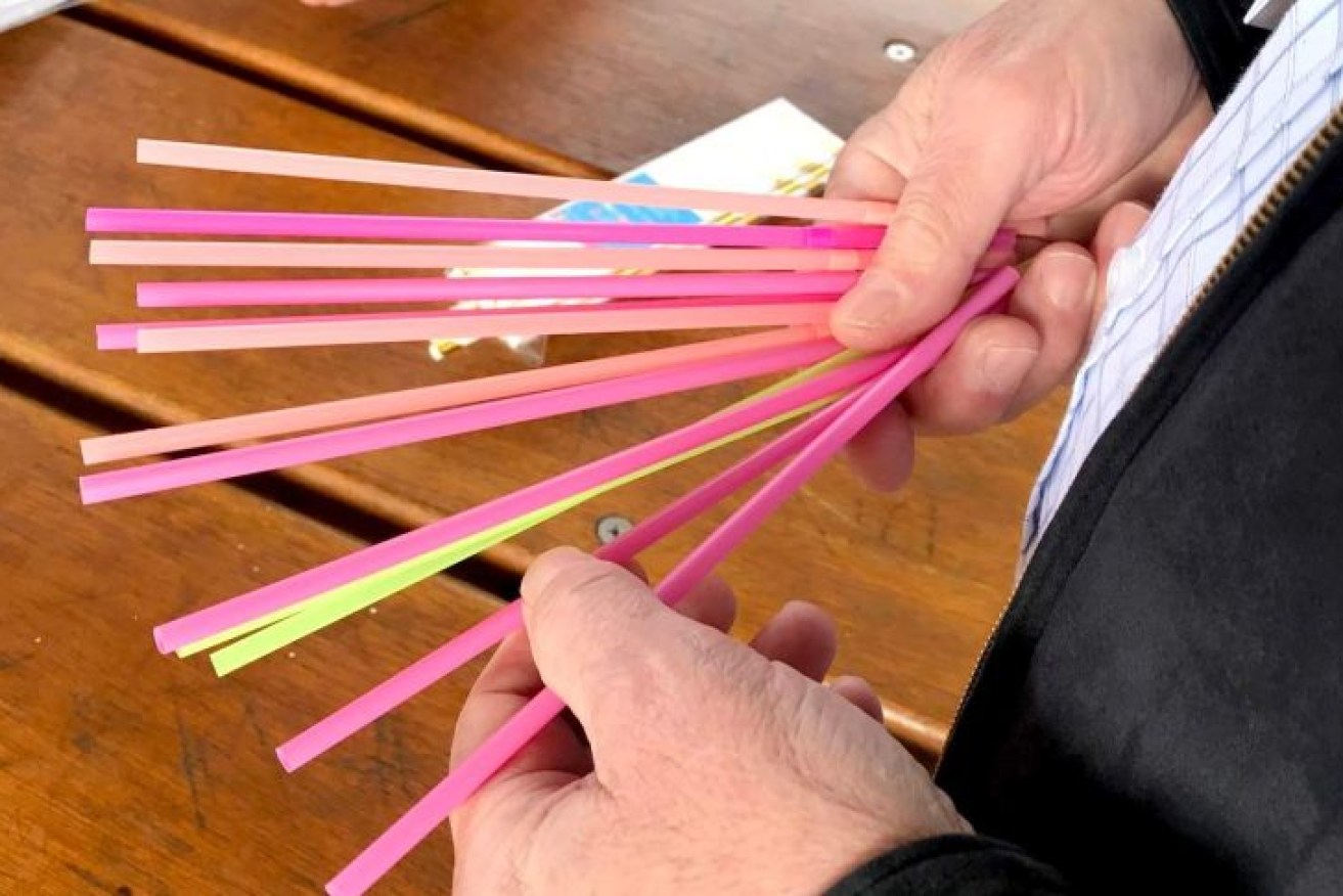 Plastic straws and cutlery will be banned in Queensland from September 2021. Photo: ABC