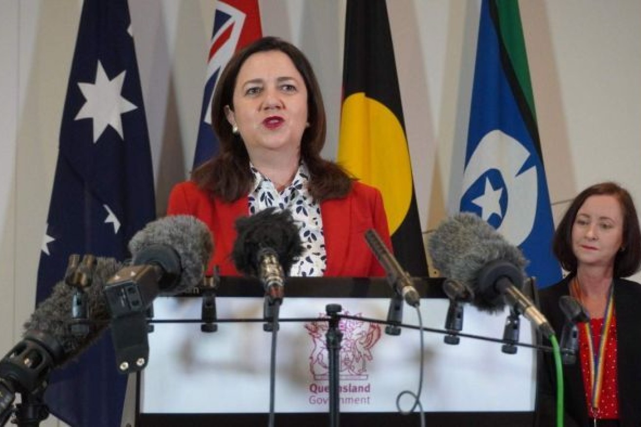Premier Annastacia Palaszczuk announcing that truth-telling and healing would form part of a planned First Nations treaty. Photo: ABC