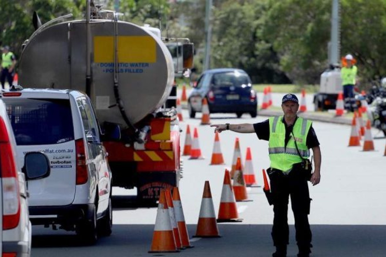 Gold Coast police have increased border checks and interception of Victorian-registered vehicles in the wake of the border breach. Photo: ABC